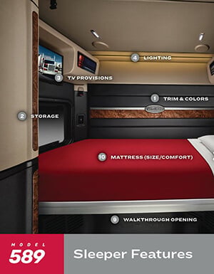Peterbilt Model 589 Sleeper Features Thumbnail